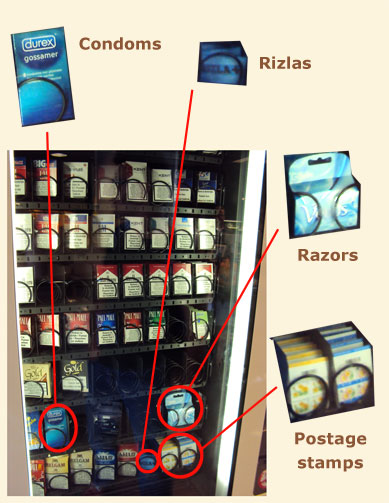 Belgian cigarette vending machine