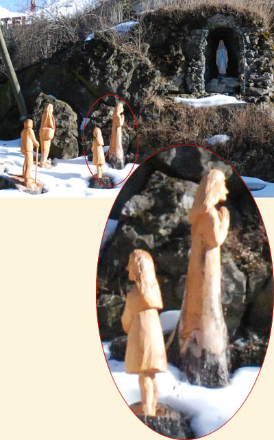trees carved into figures