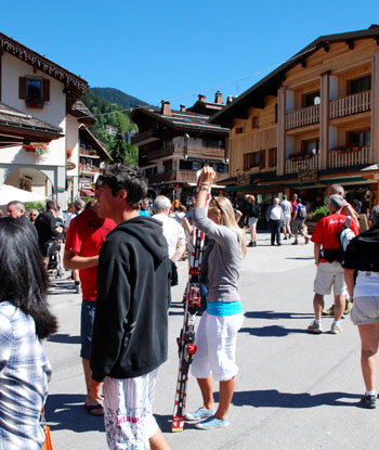 Belier marathon in La Clusaz, French Alps, in summer, complete with skis