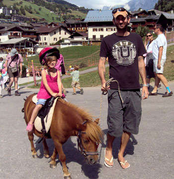 Horse riding in La Clusaz, Aravis area of the French Alps