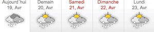 <Weather outlook for La Clusaz, France>