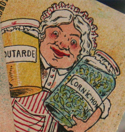 <A close-up of French pre-war card game card>