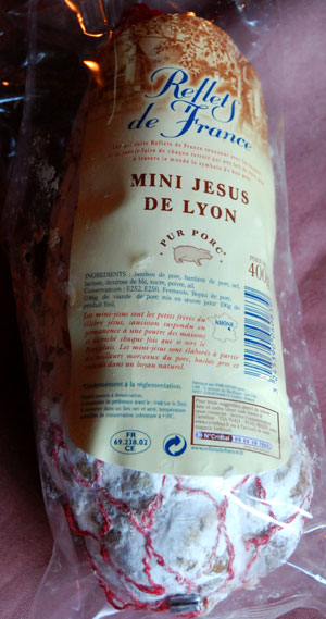 <Picture of the Mini Jesus de Lyon French sausage.>