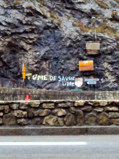 Photo of French graffiti - Free Tomme de Savoie cheese