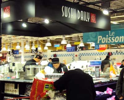 <Photo of the new sushi bar in Carrefour Annecy, Haute Savoie>