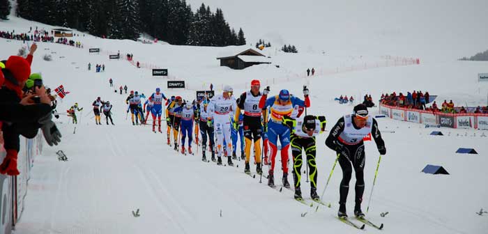 <Photo of the FIS Cross-country (Ski du Fond) World Cup in the Les Confins area of La Clusaz, France>