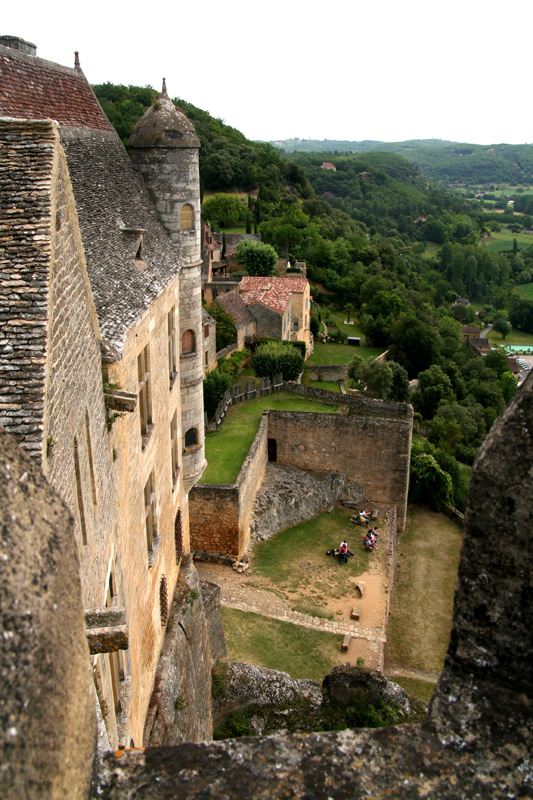Chateau de Beynac, France - the steep side of the csstle