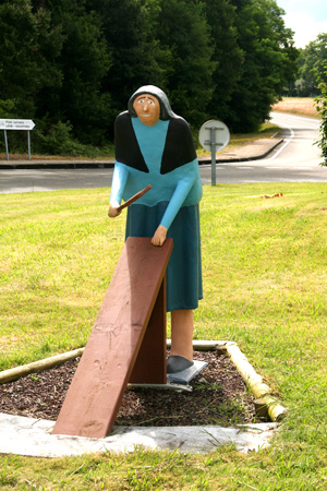 Lady manequin on roundabout in France