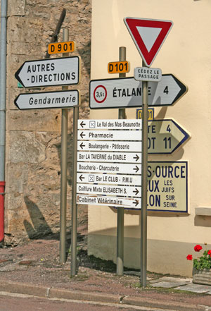 French signpost